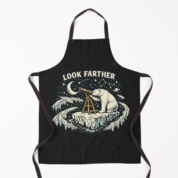 Item preview, Look Farther – Polar Bear Stargazing Fantasy Artwork designed and sold by Dogandesighn.