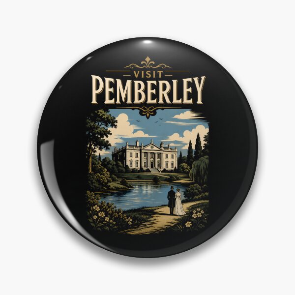 Item preview, Visit Pemberley Pride and Prejudice Vintage Travel Poster designed and sold by Fenay Designs.