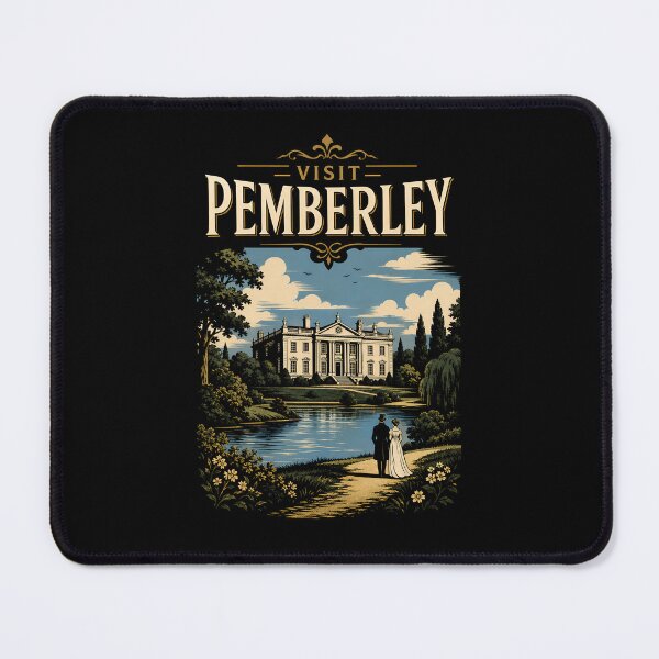 Item preview, Visit Pemberley Pride and Prejudice Vintage Travel Poster designed and sold by Fenay Designs.