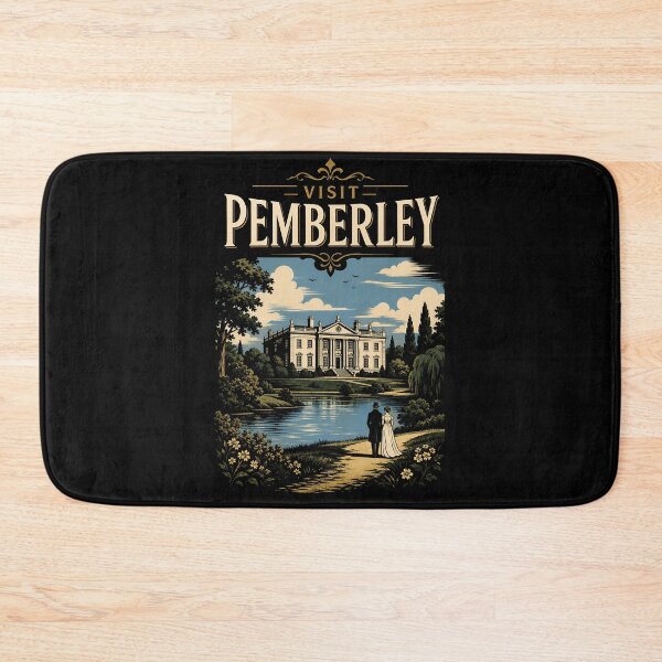 Item preview, Visit Pemberley Pride and Prejudice Vintage Travel Poster designed and sold by Fenay Designs.