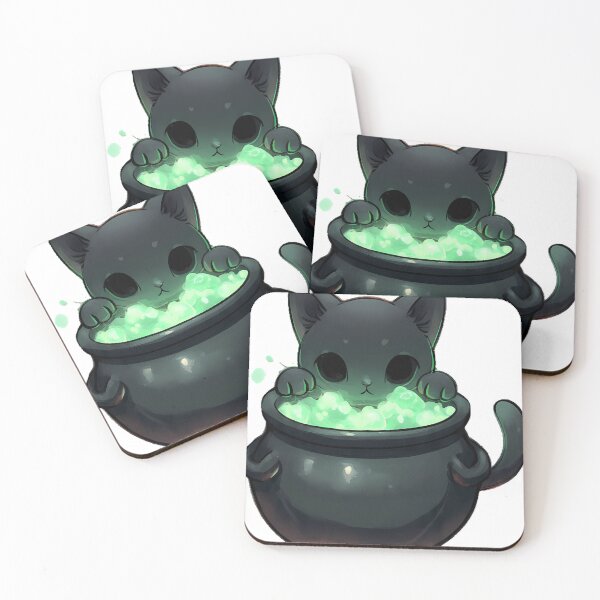Item preview, Black Cat Bubbling Cauldron Icon designed and sold by IllumeInk.