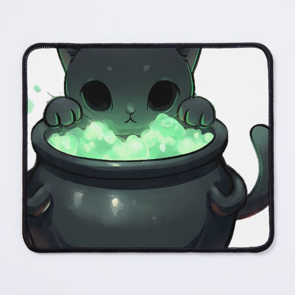 Item preview, Black Cat Bubbling Cauldron Icon designed and sold by IllumeInk.