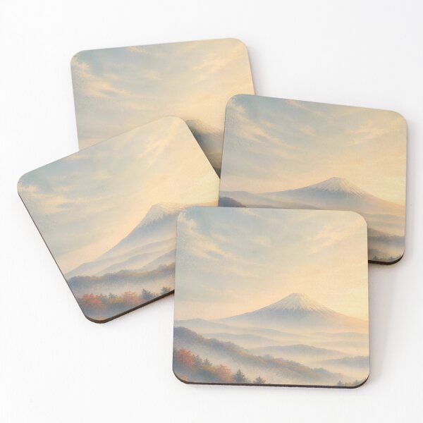 Item preview, Mount Fuji Sunrise Landscape – Japanese Ukiyo-e Inspired Mountain Wall Art with Autumn Mist designed and sold by Tomoyo Art.