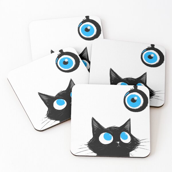 Item preview, Black Cat Evil Eye Icon designed and sold by IllumeInk.