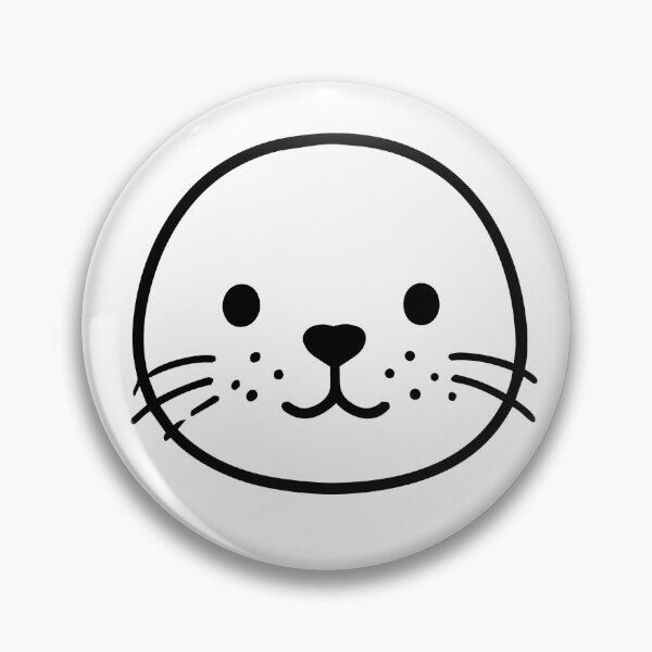 Item preview, Kawaii Seal Face — Cute Round Marine Animal Line Art Tee designed and sold by medicalkinoko.
