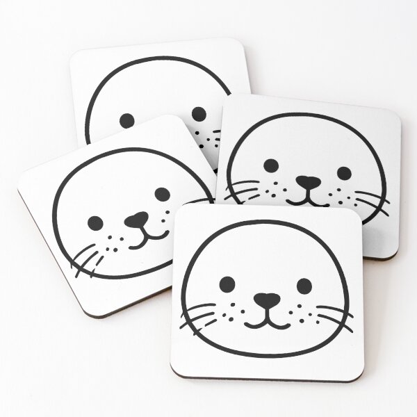 Item preview, Kawaii Seal Face — Cute Round Marine Animal Line Art Tee designed and sold by medicalkinoko.