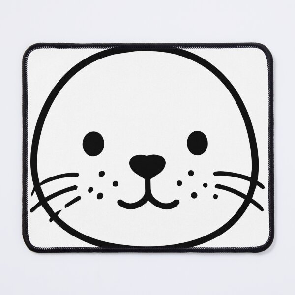 Item preview, Kawaii Seal Face — Cute Round Marine Animal Line Art Tee designed and sold by medicalkinoko.