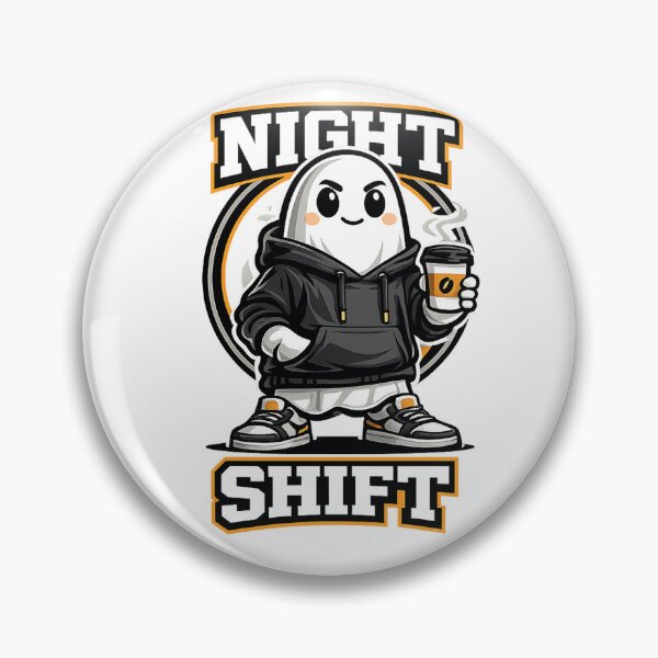Item preview, Night Shift Ghost Mascot Halloween Vector designed and sold by wizooo411.