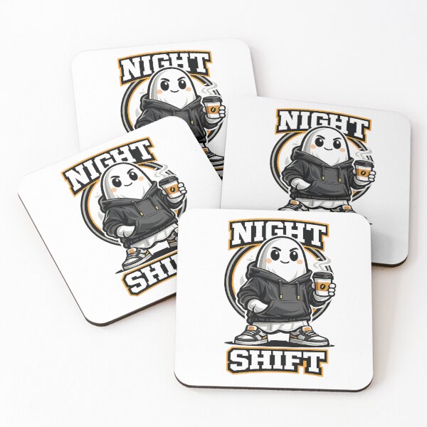 Item preview, Night Shift Ghost Mascot Halloween Vector designed and sold by wizooo411.