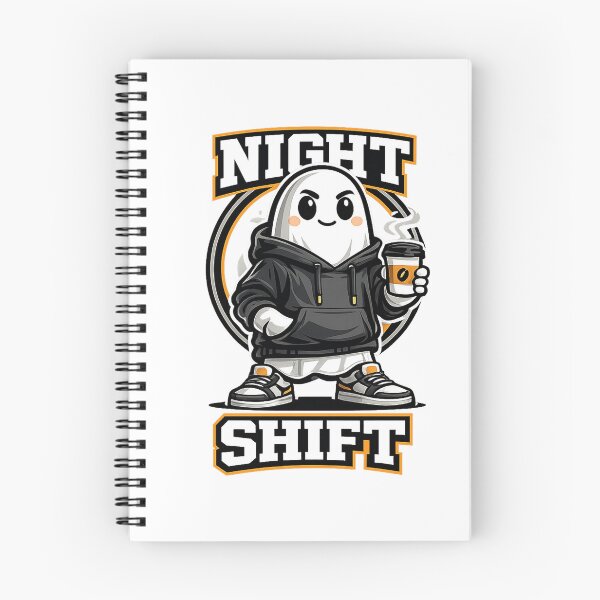 Item preview, Night Shift Ghost Mascot Halloween Vector designed and sold by wizooo411.