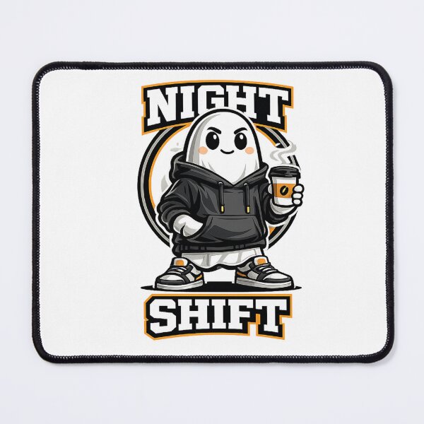Item preview, Night Shift Ghost Mascot Halloween Vector designed and sold by wizooo411.