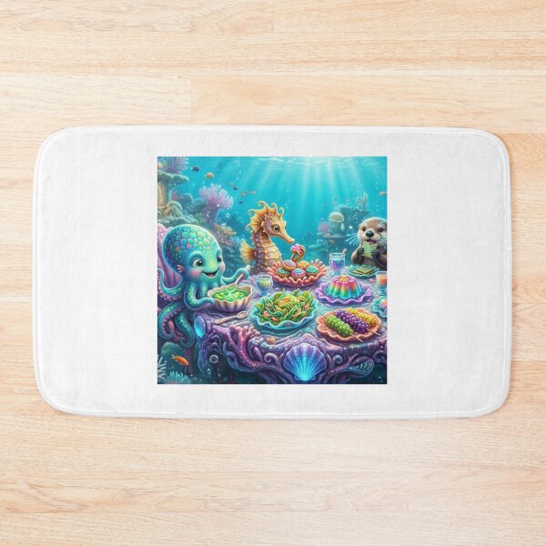 Item preview, Whimsical Ocean Creatures Coral Banquet designed and sold by Alta-store.