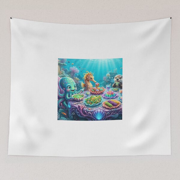 Item preview, Whimsical Ocean Creatures Coral Banquet designed and sold by Alta-store.
