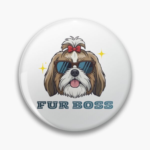 Item preview, Fur Boss – Cool Shih Tzu Dog Illustration designed and sold by PawsAndPallette .