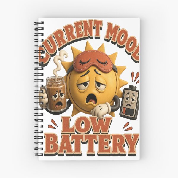 Item preview, Retro Sun Low Battery Coffee Sticker designed and sold by mo-carnival.