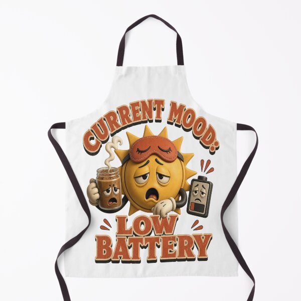Item preview, Retro Sun Low Battery Coffee Sticker designed and sold by mo-carnival.