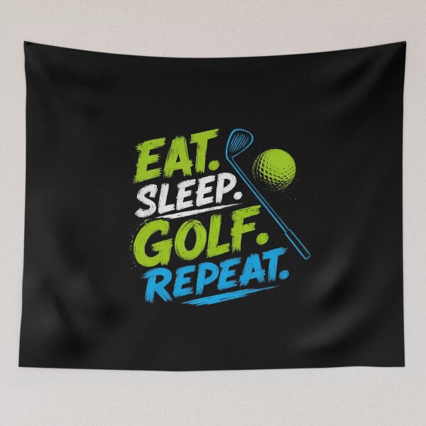 Item preview, Eat Sleep Golf Repeat Golfers Hobby Player designed and sold by HumansStuck12.