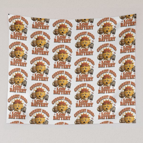 Item preview, Retro Sun Low Battery Coffee Sticker designed and sold by mo-carnival.