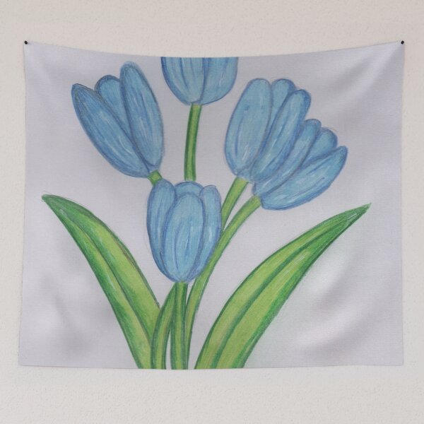 Item preview, Blue flowers  designed and sold by Artbysarah23.