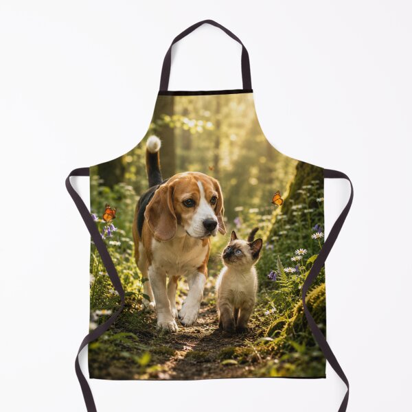 Item preview, Beagle and Siamese Kitten Forest Adventure designed and sold by BagFactoryUK.