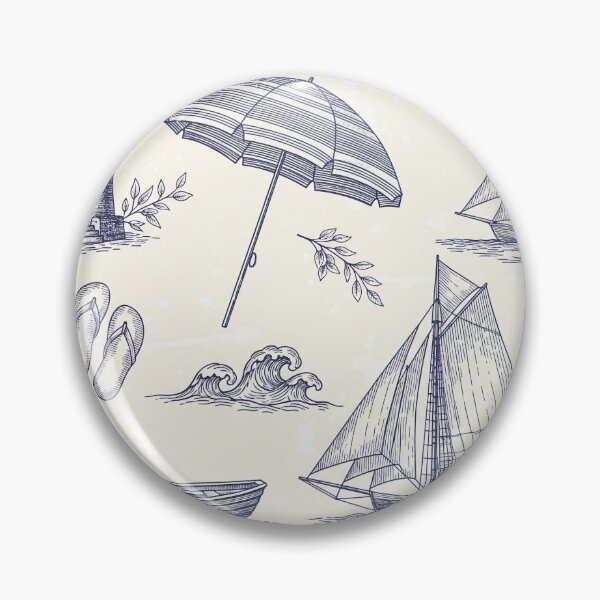 Item preview, Vintage Coastal Nautical Seamless Pattern designed and sold by PrintandJoy.