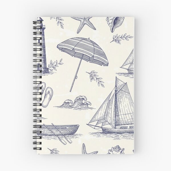 Item preview, Vintage Coastal Nautical Seamless Pattern designed and sold by PrintandJoy.
