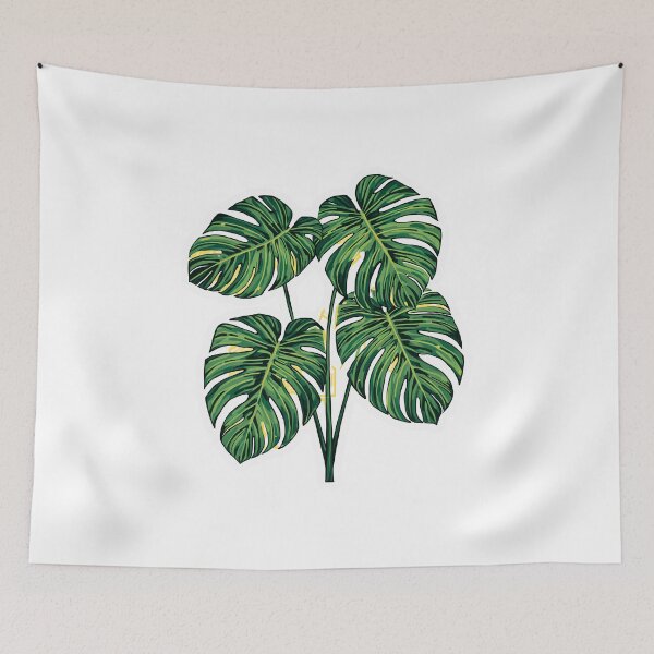 Item preview, Modern Monstera Plant Botanical Illustration with Gold Accents Tropical Leaf Sticker designed and sold by Kavya Art.