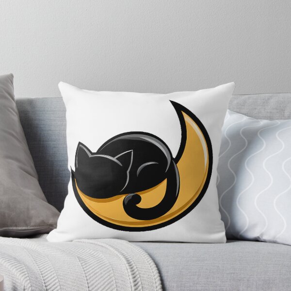 Item preview, Black Cat Sleeping Moon Icon designed and sold by IllumeInk.