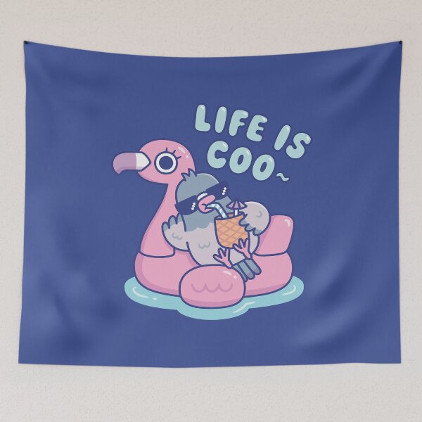 Item preview, Funny Pigeon On Flamingo Pool Float Life Is Coo designed and sold by rustydoodle.