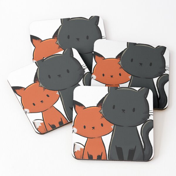 Item preview, Black Cat Fox Familiar Icon designed and sold by IllumeInk.