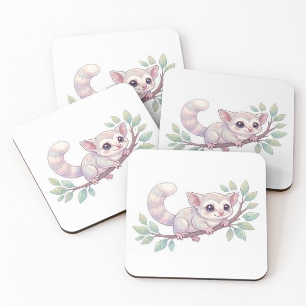 Item preview, Sugar Glider Sticker – Kawaii Baby Sugar Glider on Tree Branch, Woodland Animal Vinyl Decal, Forest Aesthetic designed and sold by Pandey14.