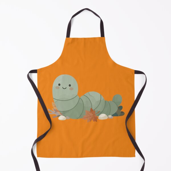 Item preview, Cute Sage Green Watercolor Caterpillar with Autumn Leaves designed and sold by AbderraimArt.