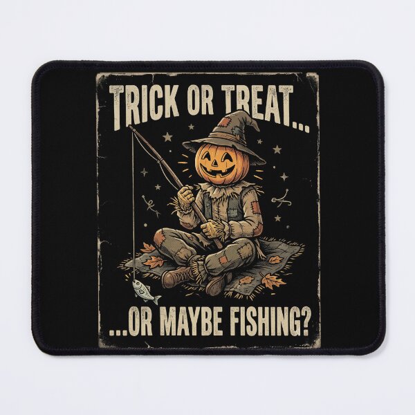 Item preview, Trick Or Treat Or Maybe Fishing Halloween Shirt designed and sold by TeNovaStudio ⭐⭐⭐⭐⭐.