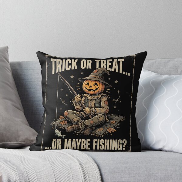 Item preview, Trick Or Treat Or Maybe Fishing Halloween Shirt designed and sold by TeNovaStudio.