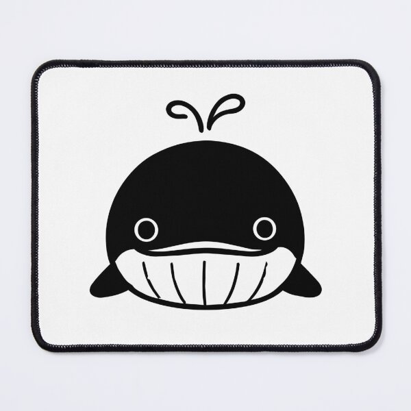 Item preview, Kawaii Whale — Cute Black Smiling Whale Art Tee designed and sold by medicalkinoko.