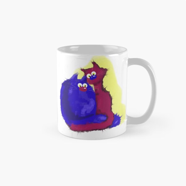 Item preview, Painted Fluffy Blue And Red Cats designed and sold by Latubu-Mazgiti.