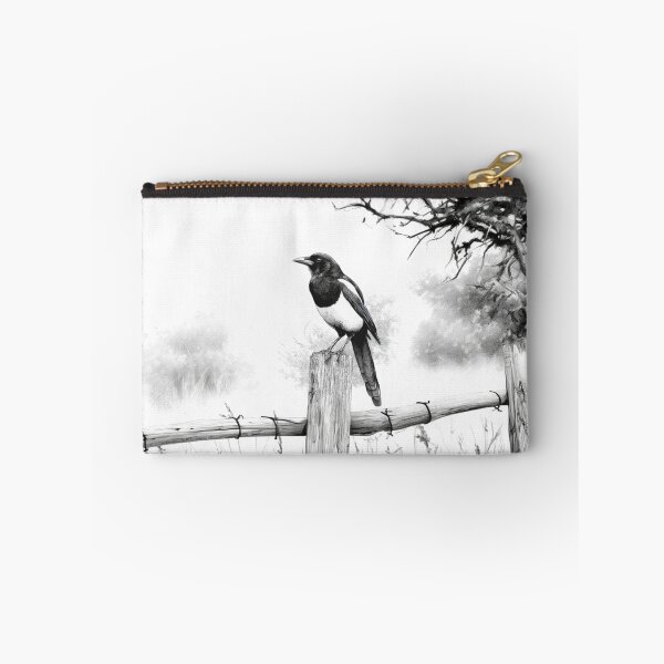 Item preview, A Magpie perched on an old fence, Birds in Motion designed and sold by CDC40.