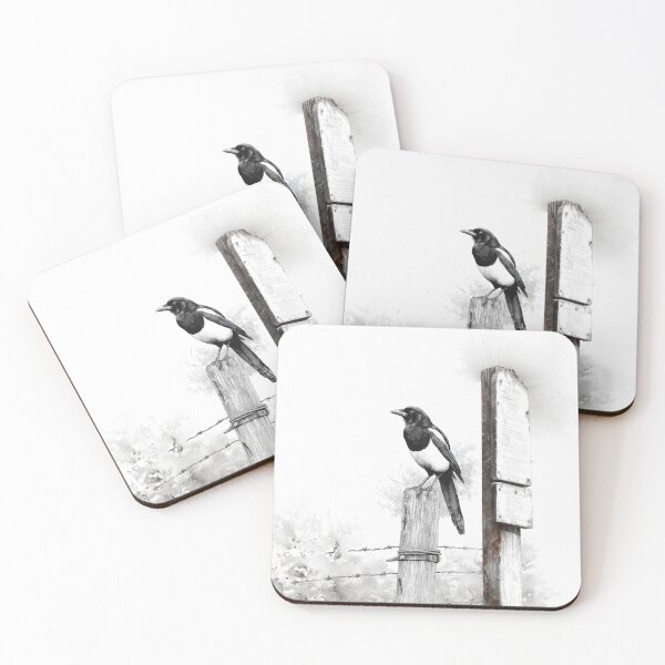 Item preview, A Magpie perched on an old fence, Birds in Motion designed and sold by CDC40.