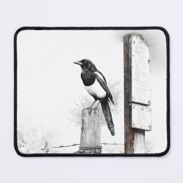 Item preview, A Magpie perched on an old fence, Birds in Motion designed and sold by CDC40.