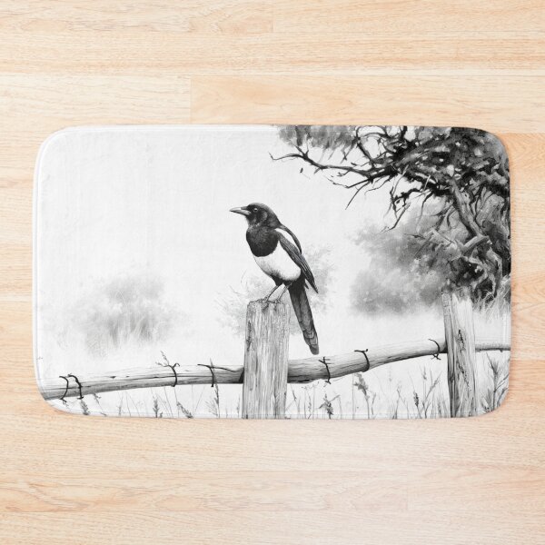 Item preview, A Magpie perched on an old fence, Birds in Motion designed and sold by CDC40.
