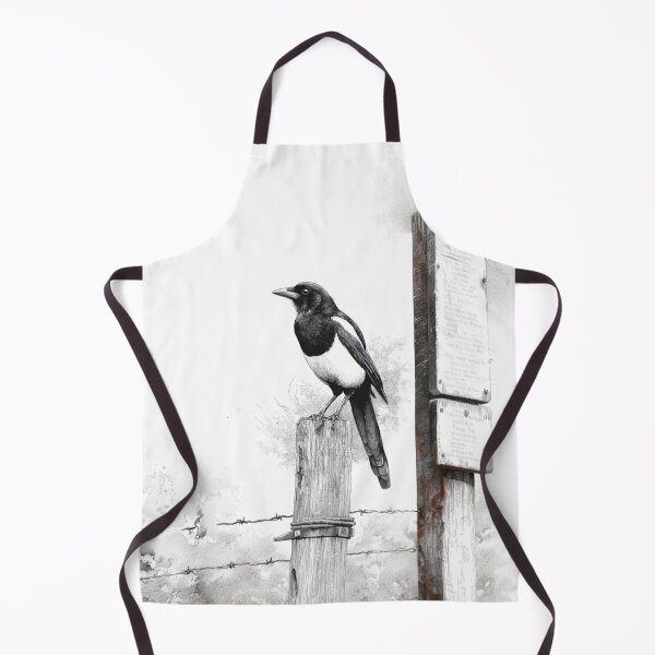 Item preview, A Magpie perched on an old fence, Birds in Motion designed and sold by CDC40.