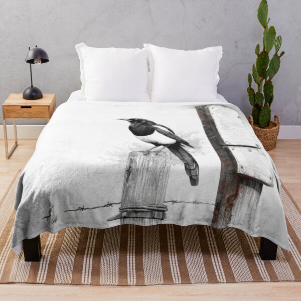 Item preview, A Magpie perched on an old fence, Birds in Motion designed and sold by CDC40.