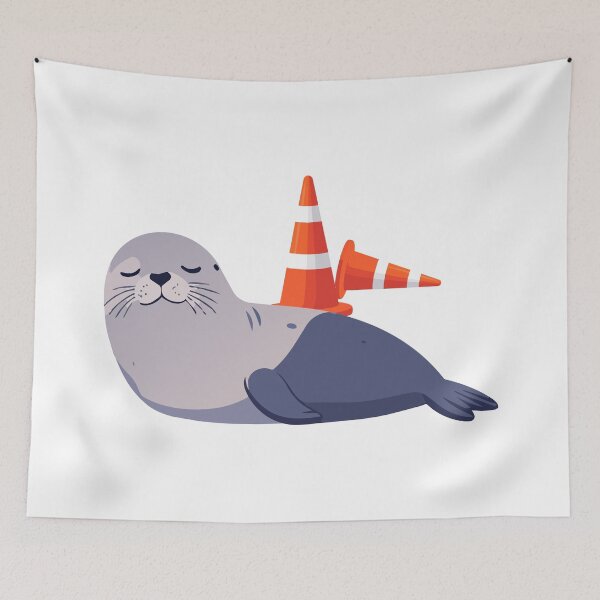 Item preview, Neil the Seal Sticker designed and sold by Colorsandpixels.