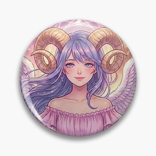Item preview, Aries Zodiac Anime Girl Art | Aries Energy Celestial Angel | Kawaii Astrology Goddess | Pastel Horoscope Illustration | Ram Zodiac Sign | Aries Birthday Gift | Art Nouveau Wall Art designed and sold by RSDigitalPrintDesign.