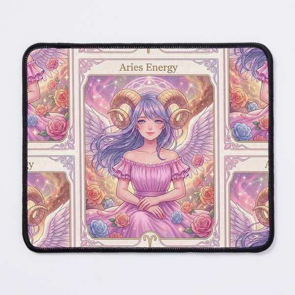 Item preview, Aries Zodiac Anime Girl Art | Aries Energy Celestial Angel | Kawaii Astrology Goddess | Pastel Horoscope Illustration | Ram Zodiac Sign | Aries Birthday Gift | Art Nouveau Wall Art designed and sold by RSDigitalPrintDesign.