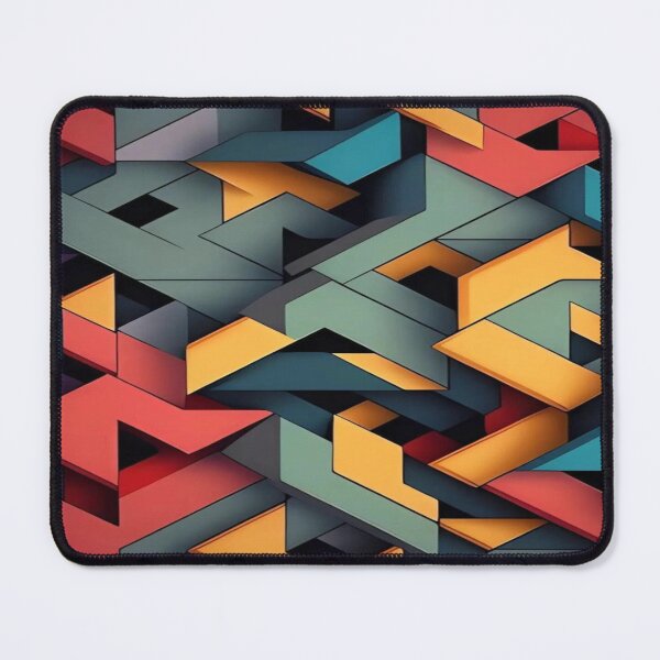Item preview, 3D Geometric Maze - Intertwined and Multicolored Abstract Pattern (Memphis Style) designed and sold by RAYBIL.