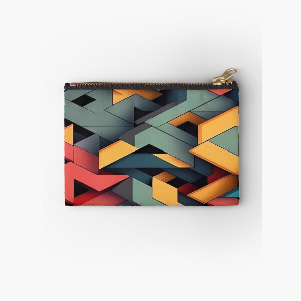 Item preview, 3D Geometric Maze - Intertwined and Multicolored Abstract Pattern (Memphis Style) designed and sold by RAYBIL.