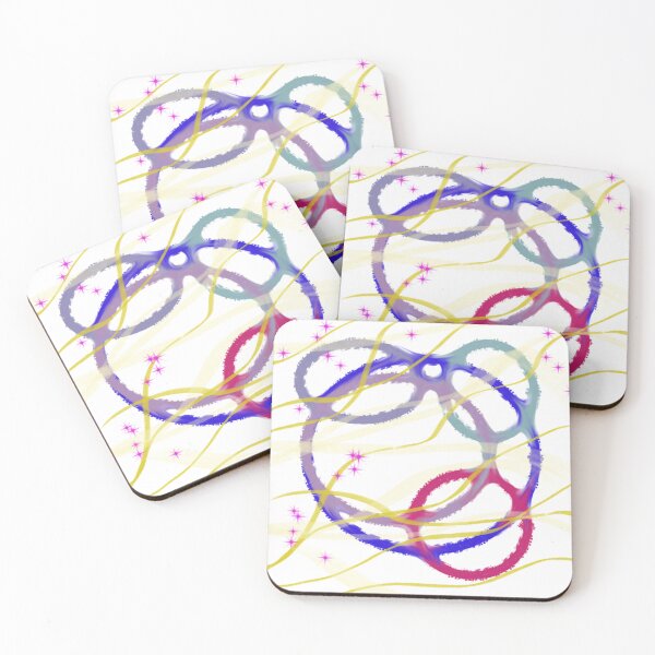 Item preview, Abstract Neon Rings And Stars designed and sold by Latubu-Mazgiti.