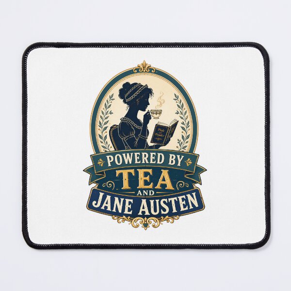 Item preview, Powered By Tea And Jane Austen Pride and Prejudice Silhouette designed and sold by Fenay Designs.