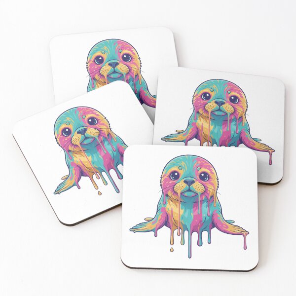 Item preview, Rainbow Drip Seal Sticker designed and sold by Colorsandpixels.
